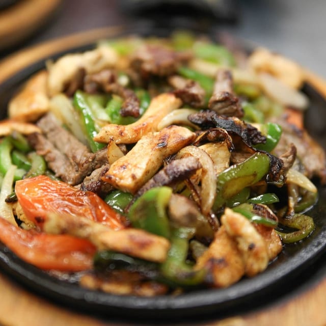 Chicken and Steak Mix Fajitas.